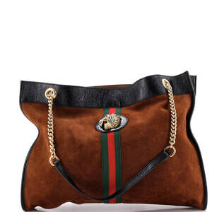 Gucci Rajah Chain Tote Suede Large #245136G13B